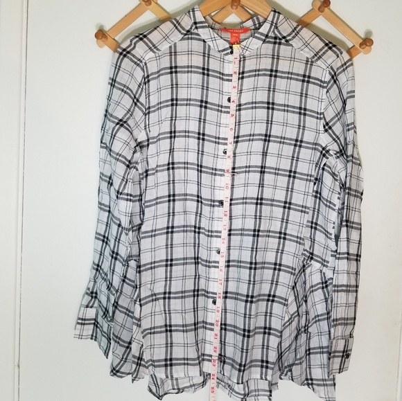 Back Peplum Plaid Blouse - Picture 8 of 8